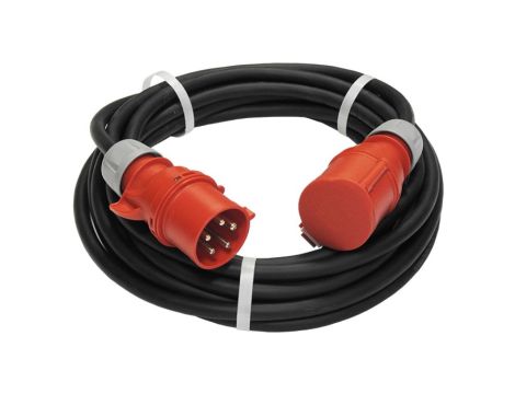 Przedłużacz budowlany siłowy elCORD CEE 32A 400V IP44 10m H07RN-F 5G4 z wtyczką i gniazdem CEE 32A-5P IP44 30355100