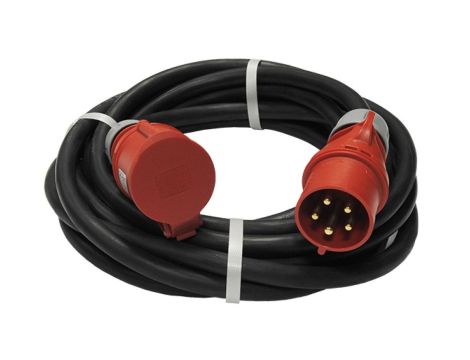 Przedłużacz budowlany siłowy elCORD CEE 32A 400V IP44 20m H07RN-F 5G6 z wtyczką i gniazdem CEE 32A-5P IP44 30356200