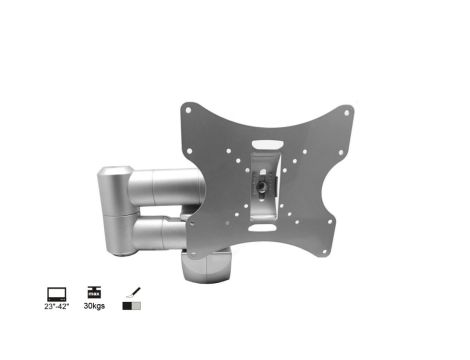 Uchwyt do telewizora lub monitora 23-42 30 kg uniwersalny srebrny max VESA 200x200 Maclean MC-503AS