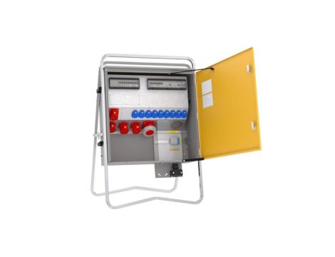 Rozdzielnica budowlana elBOX-XL Z63-012209 IP44 zaciski 5x50 mm2 gn: 9xGK 230V 16A 2xCEE 16A 2xCEE 32A 1xCEE 63A 2xRCCB 76427010