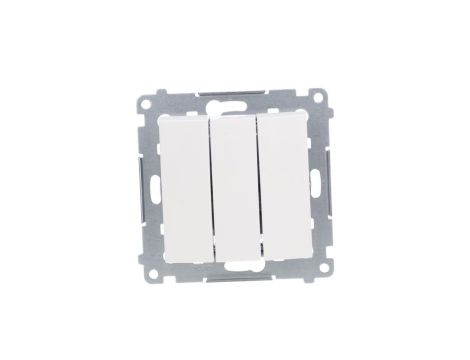 Simon 54 Premium Przycisk potrójny (moduł) 10AX, 250V~, szybkozłącza, biały DP31.01/11