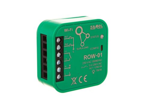 SUPLA Odbiornik dopuszkowy WI-FI 1-kanałowy dwukierunkowy ROW-01 SPL10000001