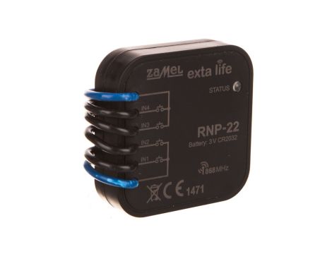 Radiowy nadajnik dopuszkowy 4-kanałowy bateryjny RNP-22 EXL10000021