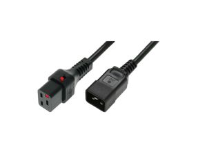 Kabel zasilający serwerowy 3x1,5 IEC C20 prosty/IEC C19 prosty M/Ż czarny IEC-PC1285 /2m/