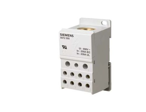 Blok rozdzielczy 250A 1P 690V 1x35-120mm2 2x2,5-25mm2 5x2,5-16mm2 4x2,5-10mm2 DIN 5ST2508