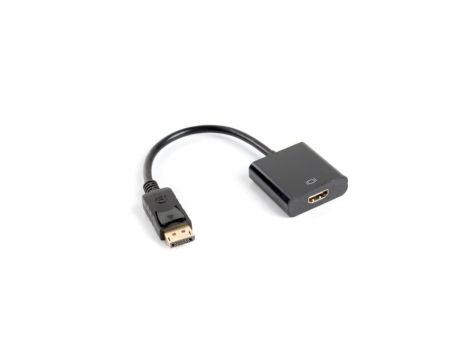 Adapter DisplayPort M - HDMI F czarny 10cm AD-0009-BK
