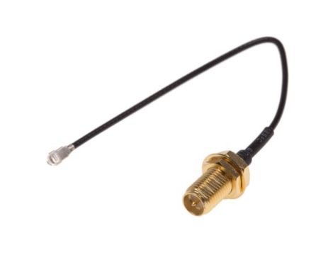 Kabel koncentryczny, RF, Czarny Wtyk RP-SMA Żeńskie U.FL 100mm, RS PRO Z zakończeniem