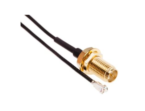 Kabel koncentryczny, RF, Czarny Wtyk RP-SMA Żeńskie U.FL 200mm, RS PRO Z zakończeniem