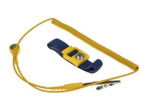 Opaska antystatyczna na nadgarstek z przewodem, 10mm Tak, dł. przewodu 1.8m, RS PRO Pojedynczy przewód