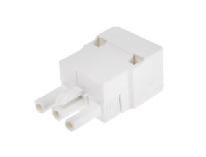 Złącze wtykowe do druku Biały 3-żyłowe, Wkręcane, 400 V Montaż na kablu