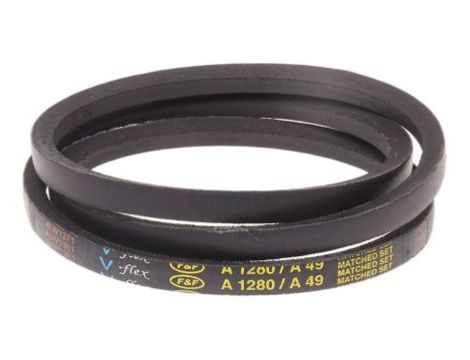 Pas napędowy, profil A, materiał: PET, guma, 13mm x 8mm x 1.28m, RS PRO