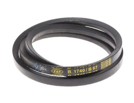 Pas napędowy, profil B, materiał: PET, guma, 17mm x 11mm x 1.7m, RS PRO