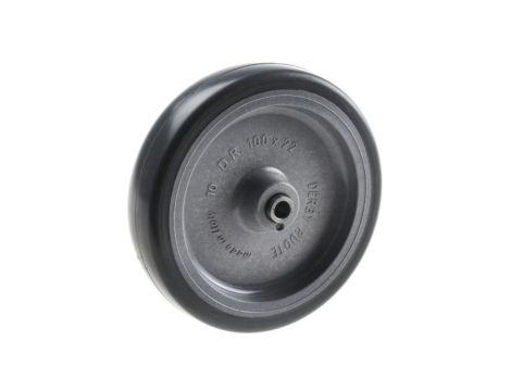 Kółko do wózka, Lite, Guma, obc.: 60kg, śred.: 100mm, szer.: 22mm