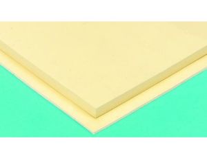 Arkusz gumy, Beżowy, 1m x 1m x 6mm, RS PRO