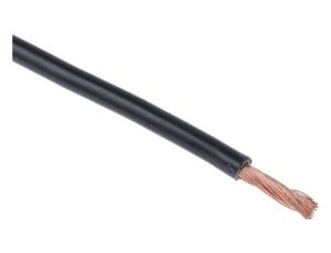 Jednożyłowy kabel sterowniczy CSA 10 mm, Maks. +70C 600 V Czarny, RS PRO