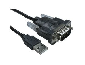 Kabel KVM, dł. 1.2m, USB TYP A M. - DB9 RS232 M, kolor: Czarny, RS PRO
