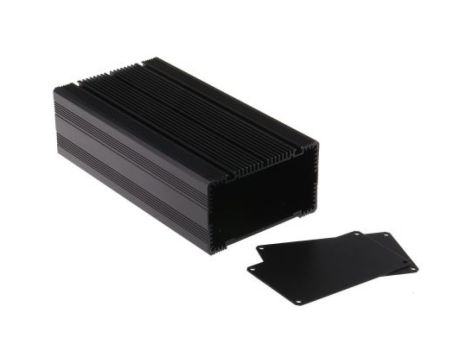 Obudowa radiatora wentylowana, aluminiowa, Czarny, 200 x 105 x 60.5mm, RS PRO