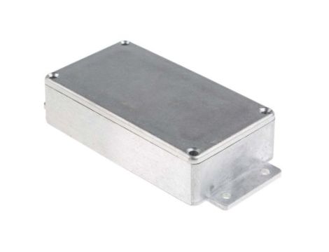 Obudowa ekranowana Srebrny z kołnierzem, 139.7 x 63.8 x 30mm, RS PRO