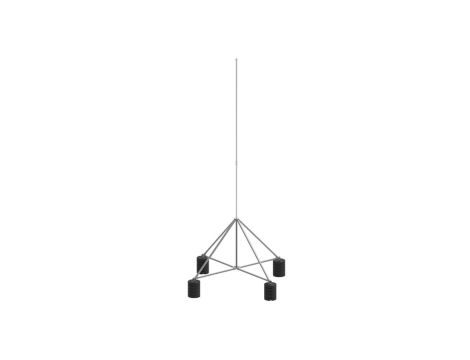 Maszt na czworonogu do zwodów poziomych wysokich 4m aluminium/ocynk ogniowy 65.4 AL/OG ZA 5P CZ 65154092