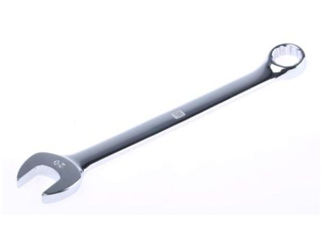 Klucz płasko-oczkowy, roz. 20 mm, dł. 260 mm, materiał: Stal chromowo-wanadowa, RS PRO