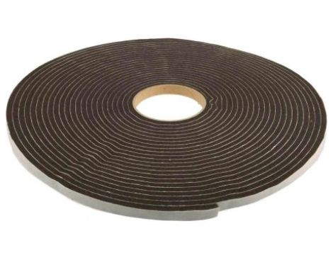 Taśma piankowa, 15m x 12mm x 6mm, kolor: Czarny, RS PRO