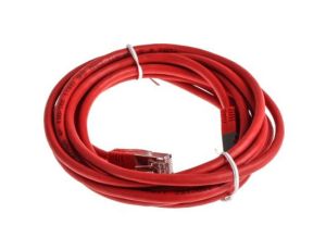 Kabel kategorii 6, Czerwony, Wtyk RJ45/męski RJ45dł.: 3m, mat. koszulki: PVC