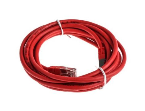 Kabel kategorii 6, Czerwony, Wtyk RJ45/męski RJ45dł.: 3m, mat. koszulki: PVC