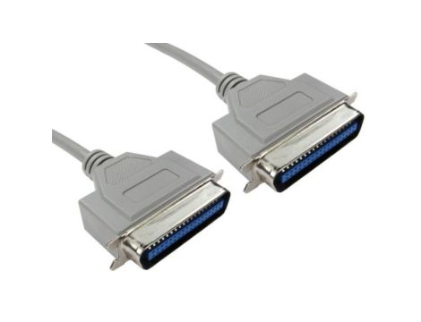 Kabel równoległy, 3m, Drukarka, Szary, Aluminium/mylar