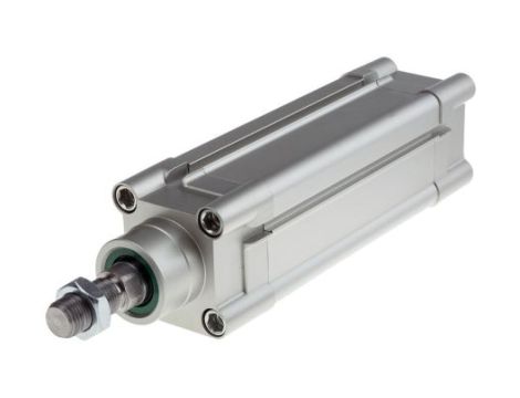 Siłownik profilowy, dwustronnego działania, CDEM Ø 50mm, skok 100mm, z amortyzacją elastyczną, RS PRO