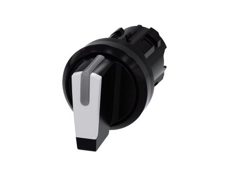 Przełącznik 3 pozycyjny 22mm czarny/biały bez samopowrotu I-O-II możl podświetlenie tworzywo IP69k SIRIUS ACT 3SU1002-2BL60-0AA0