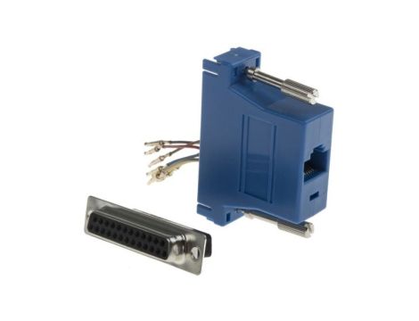 Adapter do złączy RJ, 25-stykowe D-sub żeńskie, RJ45 żeńskie
