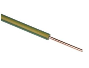 Jednożyłowy kabel sterowniczy CSA 1 mm, Maks. +70C 600 V Zielony/Żółty, RS PRO