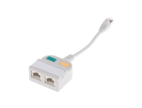 Adapter do złączy RJ, Cat5, 2 portów Ekranowane, RJ45, 150 mm