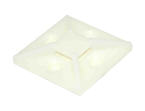 Mocowanie opaski kablowej samoprzylepne, 38.5mm x 38,5 mm, kolor: Naturalny, 100-szt., RS PRO