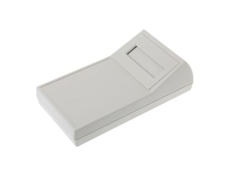 Obudowa ręczna, 190.5 x 101.6 x 57.2mm, materiał: ABS, kolor: Szary, z miejscem na wyświetlacz, z miejscem na