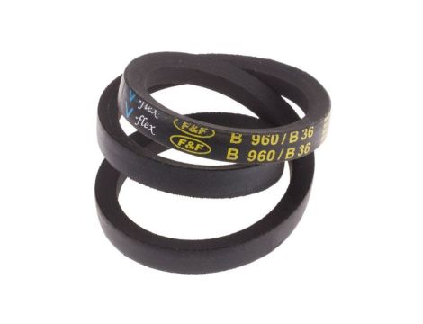 Pas napędowy, profil B, materiał: PET, guma, 17mm x 11mm x 915mm, RS PRO