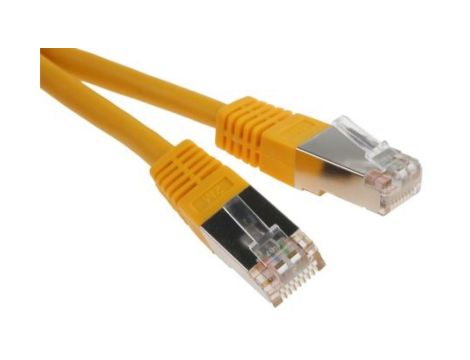 Kabel kategorii 6, Żółty, Wtyk RJ45/męski RJ45dł.: 2m, mat. koszulki: PVC