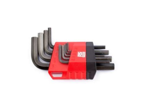 Zestaw kluczy imbusowych Jednostki brytyjskie, 9 szt. 1/16 in, 1/4 in, 1/8 in, 3/16 in, 3/32 in, 3/8 in, 5/16 in, 5/32