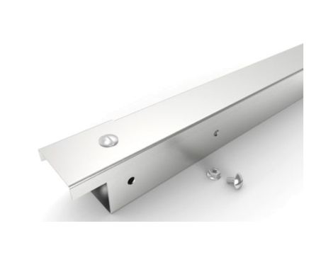 Koryto kablowe Szary Stal nierdzewna 304 Zamknięty Koryto przemysłowe 50 mm 50mm 3m RS PRO