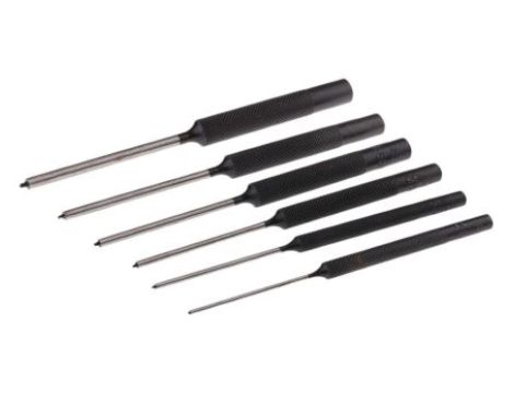 Zestaw wybijaków 6-szt., Ø 2 → 5 mm, RS PRO