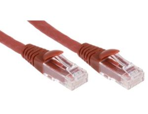 Kabel kategorii 6, Czerwony, Wtyk RJ45/męski RJ45dł.: 2m, mat. koszulki: LSZH