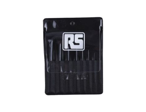 Zestaw kluczy imbusowych, 0,028 0,035 0,050 1/16 5/64 3/32 1/8 5/32 in. Jednostki brytyjskie, 8 szt. 0.28 in,