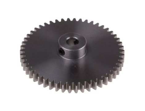 Koło zębate walcowe, moduł: 1, l.zębów: 50, śr. piasty: 14mm, śr. otworu: 6mm, Stal