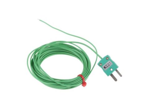 Termopara typ K do +250C 5m kabel 5m, Teflon PFA EN 60584-3:2008, IEC 584-3