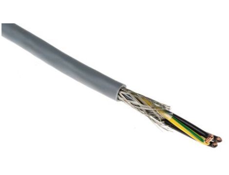 Kabel sterowniczy CY 4-żyłowy Ekranowany Polichlorek winylu PVC, 0,5 mm, 50m, 9 A, Ø 6.5mm, RS PRO