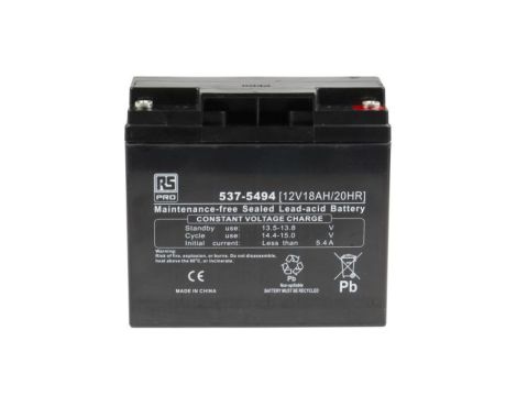 Akumulator VRLA AGM 12V 18Ah (żywotność 3-5lat) RS PRO