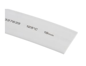 Osłona termokurczliwa Biały 2:1, średnica 19mm, dł. 5m, RS PRO