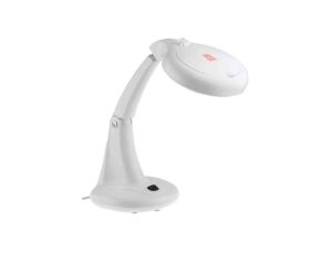 Lampa z lupą, 3 dioptre, 12dioptrii, 100mm, Zintegrowana podstawa, Świetlówki, 12W, 220V ac, Typ C – wtyk europejski,