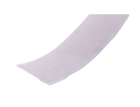 Taśma rzepowa, typu: haczyk, dł. 5m, szer. 20mm, kolor: Biały, RS PRO