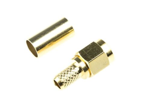 Złącze koncentryczne, 50, 12.4GHz, Męski, Połączenie zagniatane, Montaż na kablu